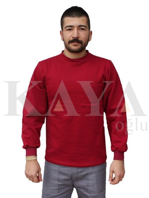SWEAT SHIRT BSKLET YAKA - BORDO