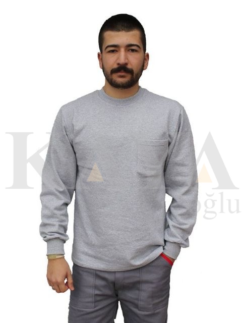 SWEAT SHIRT BSKLET YAKA - GR MELAJ